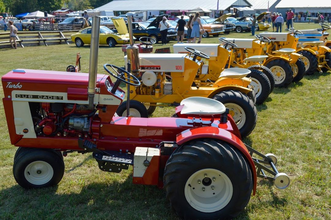 The Chateauguay Valley Garden Tractor Club lineup at the Havelock Fair
